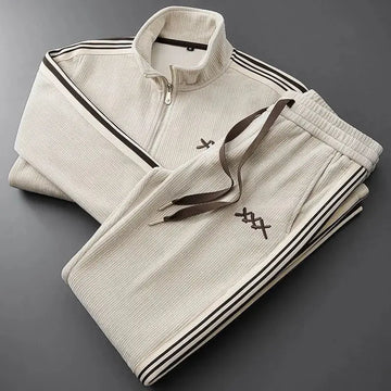 Men's clothing Winter New Fashion Slim Embroidery coats Female and Men's set Casual Warm Sports Casual Tracksuit men PlatiNum