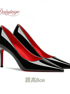 Scarpe da Donna 2026 di Tendenza Lusso con Suola Rossa Tacchi Alti a Punta Stiletto 12 cm Comode per Feste e Cerimonie