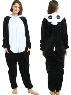 Kigurumi Adults Winter Sleepwear Women Men Pajamas Animal Onesie Thicken Couples Pijamas Cartoon Night Wears For Women Homewear