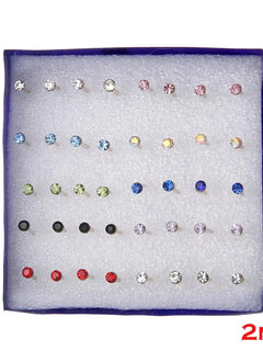 20 paia di orecchini a bottone con strass multicolori per donna uomo orecchini piercing rotondi in c