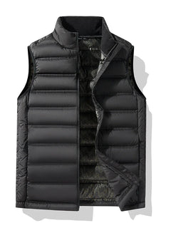 90%White Duck Down Winter Couple Vest Sleeveless Puffer Jacket Graphene Liner Stand Collar Warm Down Gilet Coats Big Size 8XL