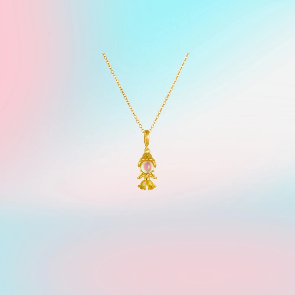 Collana alla moda con zirconi colorati, fiaba, piccola principessa, catena universale placcata in oro, catena clavicola, temperamento dolce