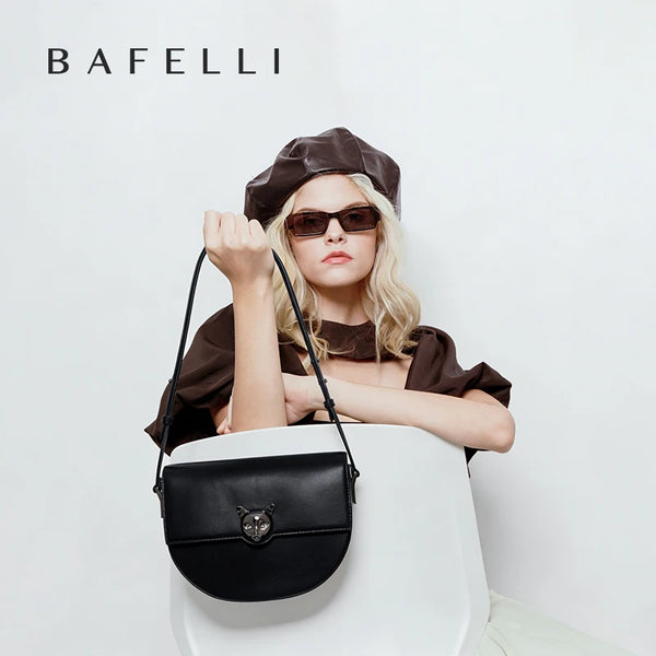 BAFELLI DONNA 2025 NUOVA LUXIA IN GENUINE PELLE FASHION CROSSBODY CAT BAGS FEMMINA CASUALE STYLISH SCHEDA Spalla SCHEDA MARCA
