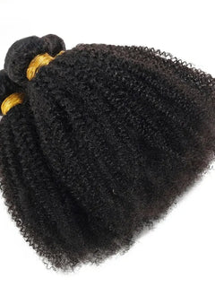 100g/PC Mongolian Afro Kinky Curly Human Hair Bundles 1/3PC Set Double Weft Hair Extensions Natural Color Full End Virgin Hair