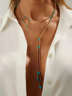 Salircon 4 Stili Boho Irregolare CCB Collana Lunga In Rilievo Donne Hip Hop Creativo Sexy a Forma di Y Catena Della Clavicola Elegent Gioielli
