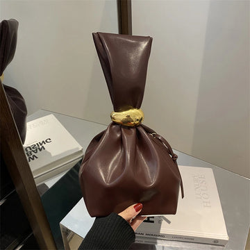 Nuova mini borsa plissettata sotto le ascelle in pelle PU per le donne Borse e portamonete con borsa a tracolla retrò femminile di stilista