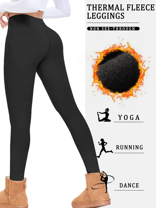 5 Pack Women's winter running leggings with thermal fleece interior High waist design provides and comfort for yoga and workout