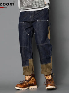 Supzoom New Arrival Hot Sale Top Fashion Autumn Zipper Fly Stonewashed Casual Patchwork Cargo Denim Pockets Cotton Jeans Men