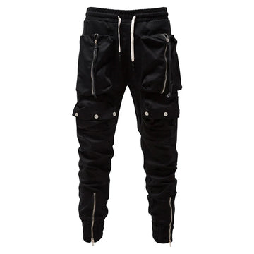 ARENS New Techwear Fashion Punk Pants Zipper Pockets Cargo Pants Joggers Men Black Streetwear Hip Hop Trousers