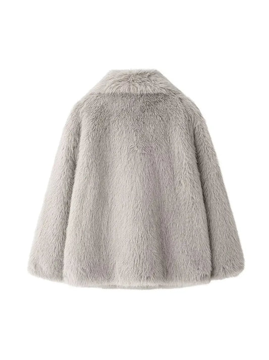 2024 Winter Coat Artificial Fur Effect Woman Jacket Top Outdoor Style Warm Women Outerwears