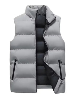 Korean Style Autumn Winter New Style Minimalist Casual Down Vest Outerwear Gilet Warm Sleeveless Padded Jacket For Men