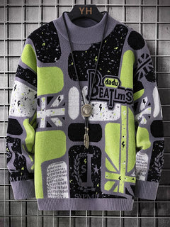 Men's fashion pullovers 2025 men winter Sweaters mens warm sweater O-neck custom pattern men sweaters autumn men size M-3XL