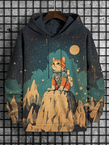 Cartoon Graffiti Cat Pattren Unisex Hoodies Sweatshirt 3D Print Men/Women Tracksuit Coat Harajuku Hoodie Pullover Men's Clothing