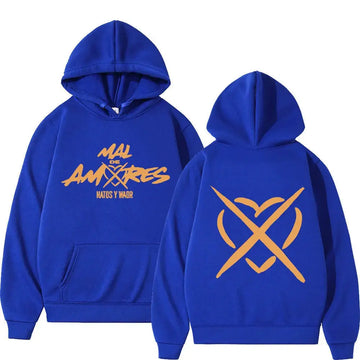 25/26 Autumn and Winter Rapper NATOS WAOR Mal De Amores Hip Hop Men Women Retro Tracksuit Winter Thick Harajuku Man Sweatshirt PlatiNum