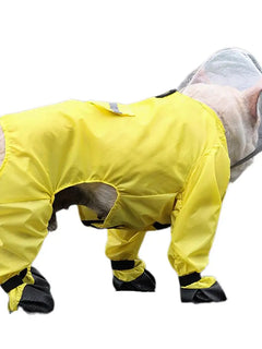 Giacca antipioggia per cani Impermeabile riflettente bassotto Poncho antipioggia impermeabile Giacca per cani Antivento Cappuccio trasparente Impermeabili per cani per taglia media