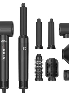 UKLISS 7 in 1 Hair Styler & Dryer Set, Round Brush Hair Dryer with Auto Curling and Ion Care