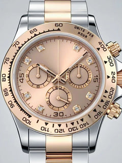 Eleganti Orologi Meccanici Automatici di Lusso da Uomo 40mm 2026 Nuova Collezione in Acciaio Inossidabile 904L con Dettagli in Oro Rosa e Morbido Nero