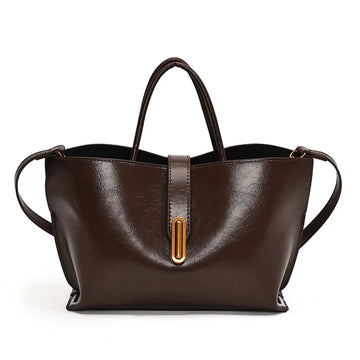 Borsa a Tracolla Grande Capacità da Donna, Nuova Borsa a Mano da Donna di Alta Qualità con Texture, Borsa Grande da Ragazza, Nuova Borsa Versatile da Pendolare con Lettere, Borsa a Tracolla Singola alla Moda, Borsa a Spalla