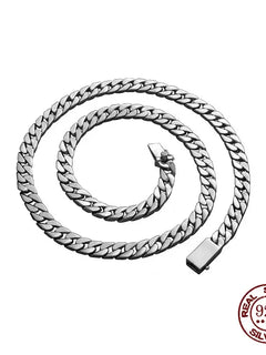 100% S925 Collana in argento sterling Bracciale Punk S925 Gioielli in argento Non sbiadisce mai Carr