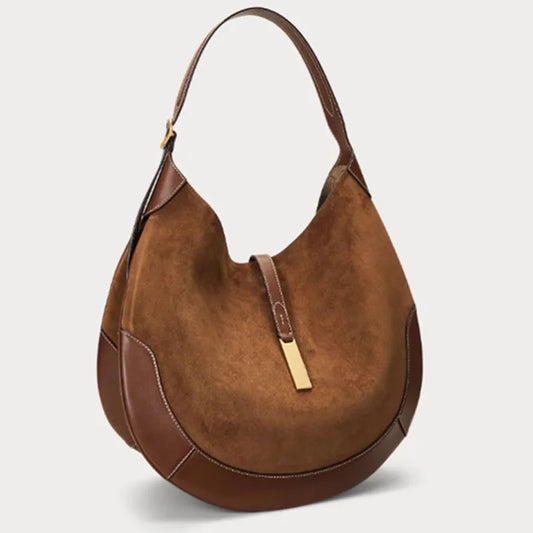 Nuova borsa a tracolla da donna vintage in pelle scamosciata Borse da donna di lusso Borsa da donna tote sotto le ascelle di grande capacità