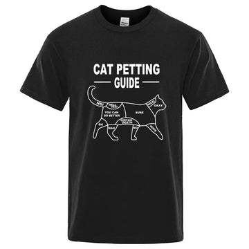 Maglietta da uomo in cotone di alta qualità a maniche corte Space Funny Cat Print Maglietta da uomo con grafica gatto esclusiva e fresca Maglietta unisex di grandi dimensioni