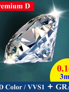 New Premium D Color VVS1 Moissanite Loose Stone Full Size Factory Wholesale Fine Jewelry Certified Moissanite Diamonds With GRA