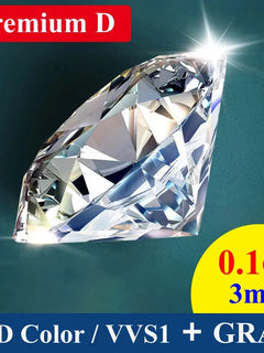 Neue Premium D-Farbe VVS1 Moissanit loser Stein, volle Größe, Fabrik Großhandel, feiner Schmuck, zertifizierte Moissanit Diamanten mit GRA