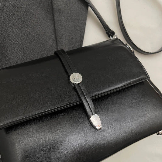 Borse a Tracolla MOODS dal Design Retrò con Patta per Donne, Ultime Borse di Lusso del 2026, Borsette Quadrate in Tinta Unita