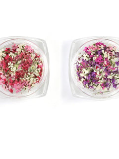 3D Mix Colors Flower Nail Art Sticker Resin - Summer Natural Minced Flowers Decal for Nails Art Accessories&Applique DIY Craft