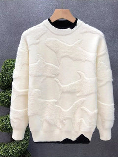 Autumn Winter New Fashion Round Neck Long Sleeve Solid Sweaters Men's Clothing Casual All-match Warm Simplicity Knitting Tops