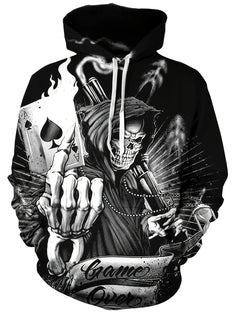 Autumn Skull and Rose 3D Print Hoodies Men Women Fashion Casual Sweatshirts Oversized Hoodie Pullovers Tracksuit Clothing