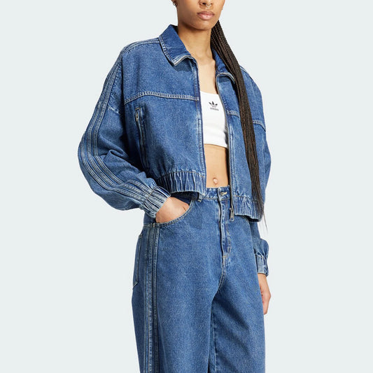 Adidas Official Genuine Three Stripes Women's Sports Zippered Casual Lapel Jacket IW5762