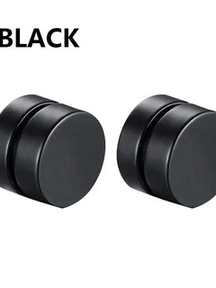 1/3 paia di orecchini magnetici per uomo e donna, magnete CZ nero, orecchino a clip non penetrante,