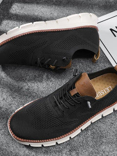 Scarpe Eleganti Casual da Uomo, Sneakers da Passeggio alla Moda, Oxford in Rete per il Lavoro, Leggere con Suola Morbida
