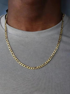 Exquisite Fashion 18K Gold Filled Necklace For Women Men Size 16-30 Inch Jewelry 4mm Figaro Chain Necklaces Wholesale