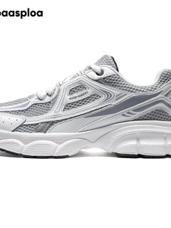 Baasploa Scarpe da corsa retrò da donna Scarpe da jogging sportive con lacci in rete da esterno Scarpe casual leggere e traspiranti antiscivolo da donna