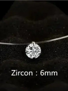 1ct Moissanite diamante S925 argento sterling invisibile trasparente lenza clavicola collana a caten