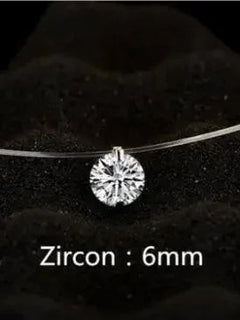 1ct Moissanite diamante S925 argento sterling invisibile trasparente lenza clavicola collana a caten