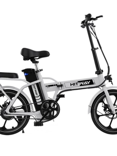 Bicicletta elettrica HITWAY, E-Bike pieghevole, Bici da città, Batteria al litio 36V/13Ah, Autonomia elettrica fino a 35-90 km