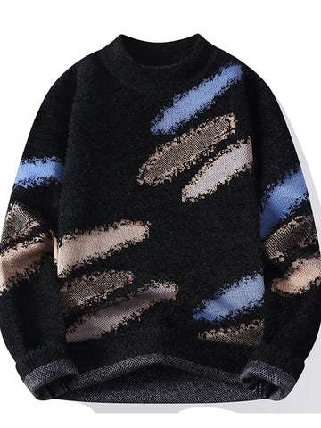 Men's New Fall and Winter Sweater Bottoming Shirt Men's O Neck Design Comfortable Lazy Windproof Warm Pullovers Men's R126
