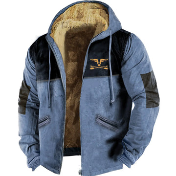 Men's Zipper Hoodies CowBoy Printing Winter For Men/Women Long Sleeve Jacket Sweatshirt Outerwear Clothing