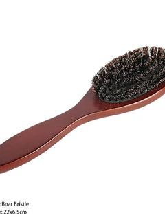 Natural Boar Bristle Brush Comb Anti-Static Oval Hairdressing Hair Styly Comb Wood Woman Hairbrush 2027