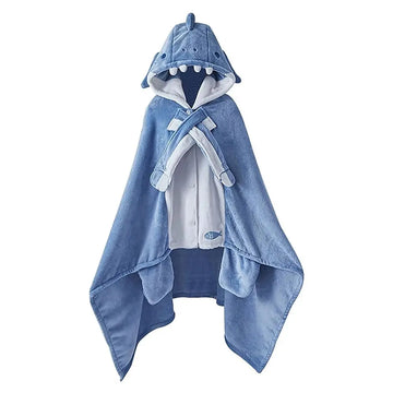 Super Soft Cozy Shark Blanket Shark Shawl Hood Wearable Blanket Shark Shawl Cape Type Hooded Robe with Hood Shark Blanket Hoodie