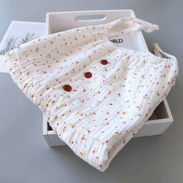 Nuova Camicia da Notte Lunga con Stampa Floreale, Pigiama da Donna in Puro Cotone, Lingerie Comoda, Abbigliamento Estivo Casual per Casa