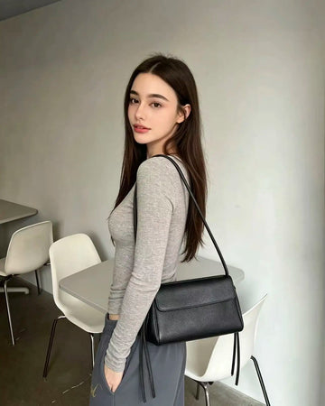 Borsa in pelle morbida, borsa a tracolla da donna, borsa di alta qualità, borsa da lavoro.