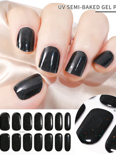 Semi Cured Wraps Fast Gel Nail Sticker Soild Nail Gel Wraps Adhesive Full Cover Gel Nail Decal UV Lamp Cured Manicure Decoration2028