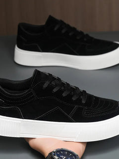Men's Vulcanized Shoes Fashion Casual Sneakers Lace Up Platform Shoe High Quality Suede Casual Shoes for Men Sneakers Man Shoes
