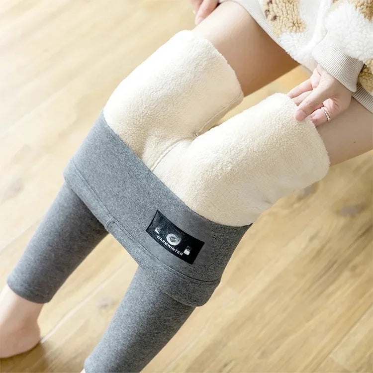 Women's Slim Fit Fleece Leggings,Winter Thick Warm Outer Wear Tight Ankle Pants,Soft Stretchy Cozy,Fashionable Bottoms,for Daily