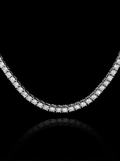 Full Rhinestone 4mm Wide Tennis Link Chain 8/18/20/24 Length Brcelet Necklace Shiny Fashion Trendy Jewelry Men Women Hip Hop