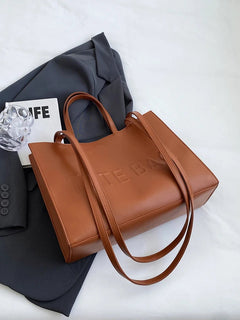 Designer Tote Bag For Women Large Capacity Handbag Portable Brand Briefcase Top Quality Pu Leather Female Shoulder Crossbody Bag